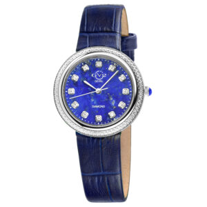 Home gv2 by gevril arezzo quartz diamond blue dial ladies watch 13300