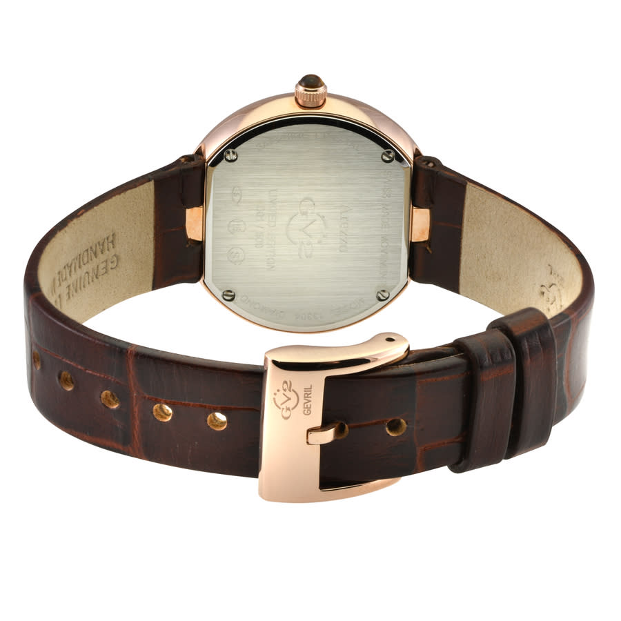 gv2 by gevril arezzo quartz diamond brown dial ladies watch 13304 gv2 by gevril arezzo quartz diamond brown dial ladies watch 13304