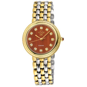 Home gv2 by gevril arezzo quartz diamond red dial ladies watch 13303b