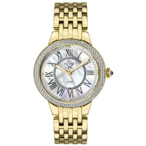gv2 by gevril astor ii quartz mother of pearl dial diamond ladies watch 9142