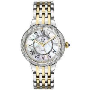 gv2 by gevril astor ii quartz mother of pearl dial diamond ladies watch 9145
