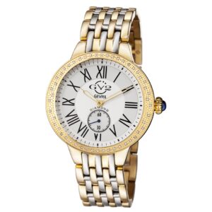 gv2 by gevril astor quartz diamond white dial ladies watch 9105