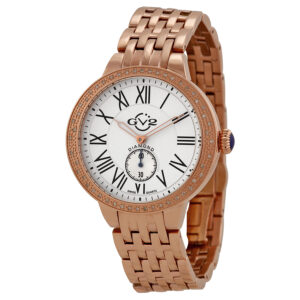 Home gv2 by gevril astor rose gold tone diamond bezel quartz ladies watch 9102