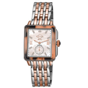 Home gv2 by gevril bari tortoise diamond mother of pearl dial ladies watch 9248b