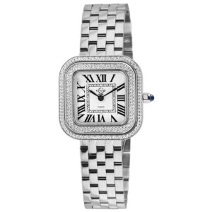 gv2 by gevril bellagio quartz white dial ladies watch 12130b