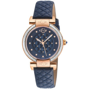 Home gv2 by gevril berletta quartz diamond blue dial ladies watch 1549