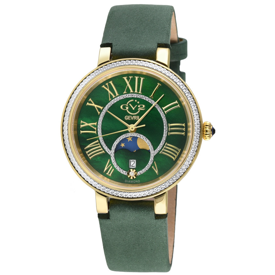 gv2 by gevril genoa mother of pearl dial quartz moon phase diamond ladies watch 12544 gv2 by gevril genoa mother of pearl dial quartz moon phase diamond ladies watch 12544