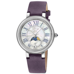 Home gv2 by gevril genoa mother of pearl dial quartz moon phase ladies watch 12540