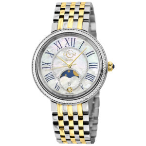 Home gv2 by gevril genoa mother of pearl dial quartz moon phase ladies watch 12545b