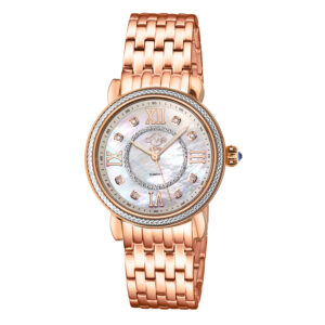 gv2 by gevril marsala diamond mother of pearl dial ladies watch 9863b