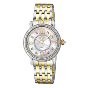 gv2 by gevril marsala diamond mother of pearl dial ladies watch 9864b