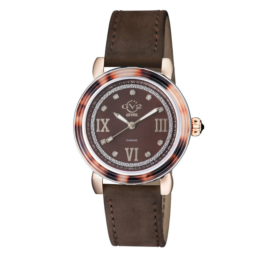gv2 by gevril marsala tortoise diamond brown dial ladies watch 9855 gv2 by gevril marsala tortoise diamond brown dial ladies watch 9855