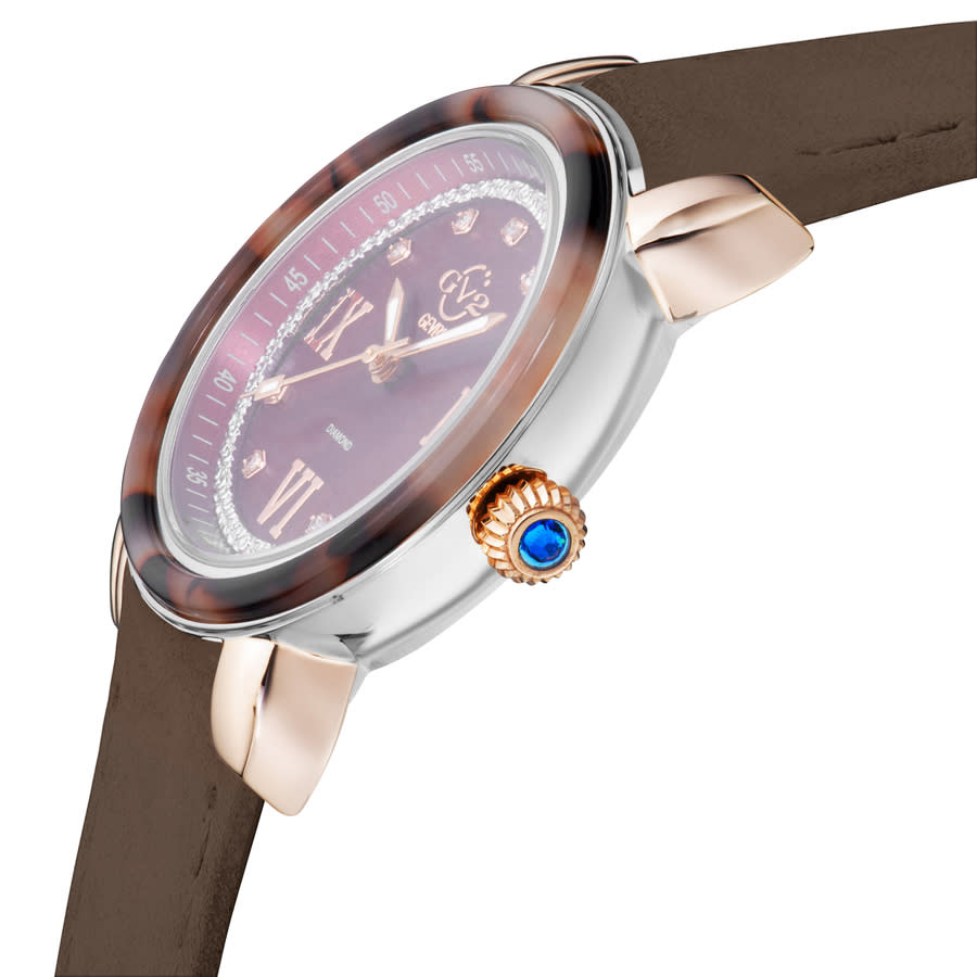 gv2 by gevril marsala tortoise diamond brown dial ladies watch 9855 gv2 by gevril marsala tortoise diamond brown dial ladies watch 9855