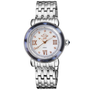 Home gv2 by gevril marsala tortoise diamond mother of pearl dial ladies watch 9850b