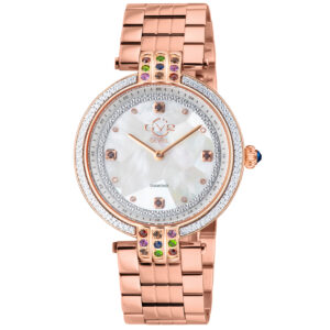 Home gv2 by gevril matera diamond mother of pearl dial ladies watch 12805b