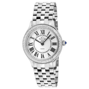 Home gv2 by gevril milan quartz diamond white dial ladies watch 12160b