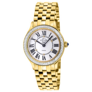 Home gv2 by gevril milan quartz diamond white dial ladies watch 12161b