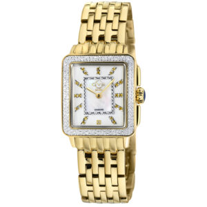 Home gv2 by gevril padova gemstone diamond mother of pearl dial ladies watch 12331b