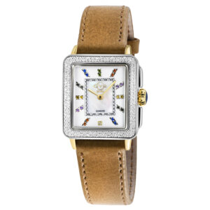 Home gv2 by gevril padova gemstone diamond mother of pearl dial ladies watch 12334.1