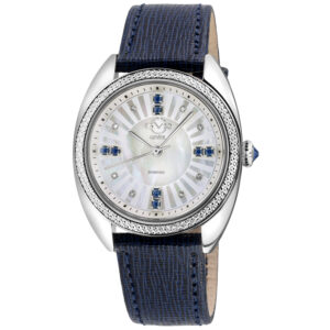 gv2 by gevril palermo diamond mother of pearl dial ladies watch 13101