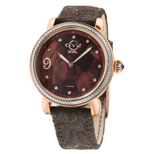 Home gv2 by gevril ravenna floral quartz diamond mother of pearl dial ladies watch 12604f