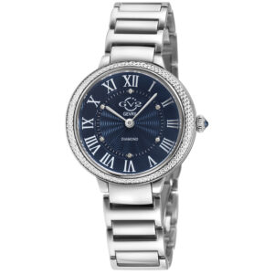 Витрина gv2 by gevril rome brillante quartz blue dial ladies watch 122105b