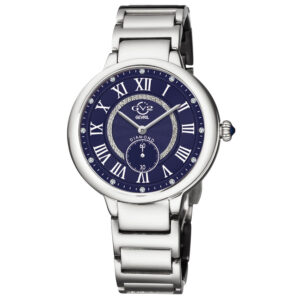 Home gv2 by gevril rome quartz diamond blue dial ladies watch 12205b