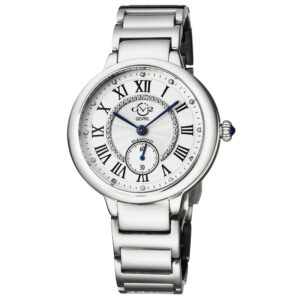 gv2 by gevril rome quartz white dial ladies watch 12200b
