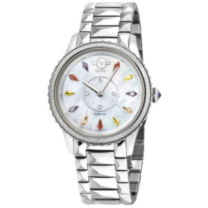 gv2 by gevril siena mother of pearl dial ladies watch 11734b