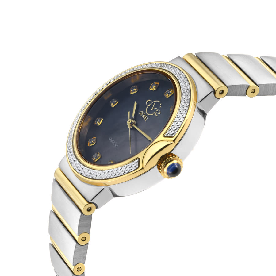 gv2 by gevril sorrento diamond mother of pearl dial ladies watch 12440b gv2 by gevril sorrento diamond mother of pearl dial ladies watch 12440b