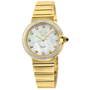 Home gv2 by gevril sorrento diamond mother of pearl dial ladies watch 12442b