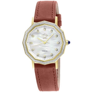 gv2 by gevril spello ii diamond mother of pearl dial ladies watch 14511