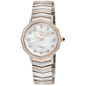 Home gv2 by gevril spello ii diamond mother of pearl dial ladies watch 14519b