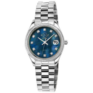 Home gv2 by gevril turin diamond mother of pearl dial ladies watch 12429b
