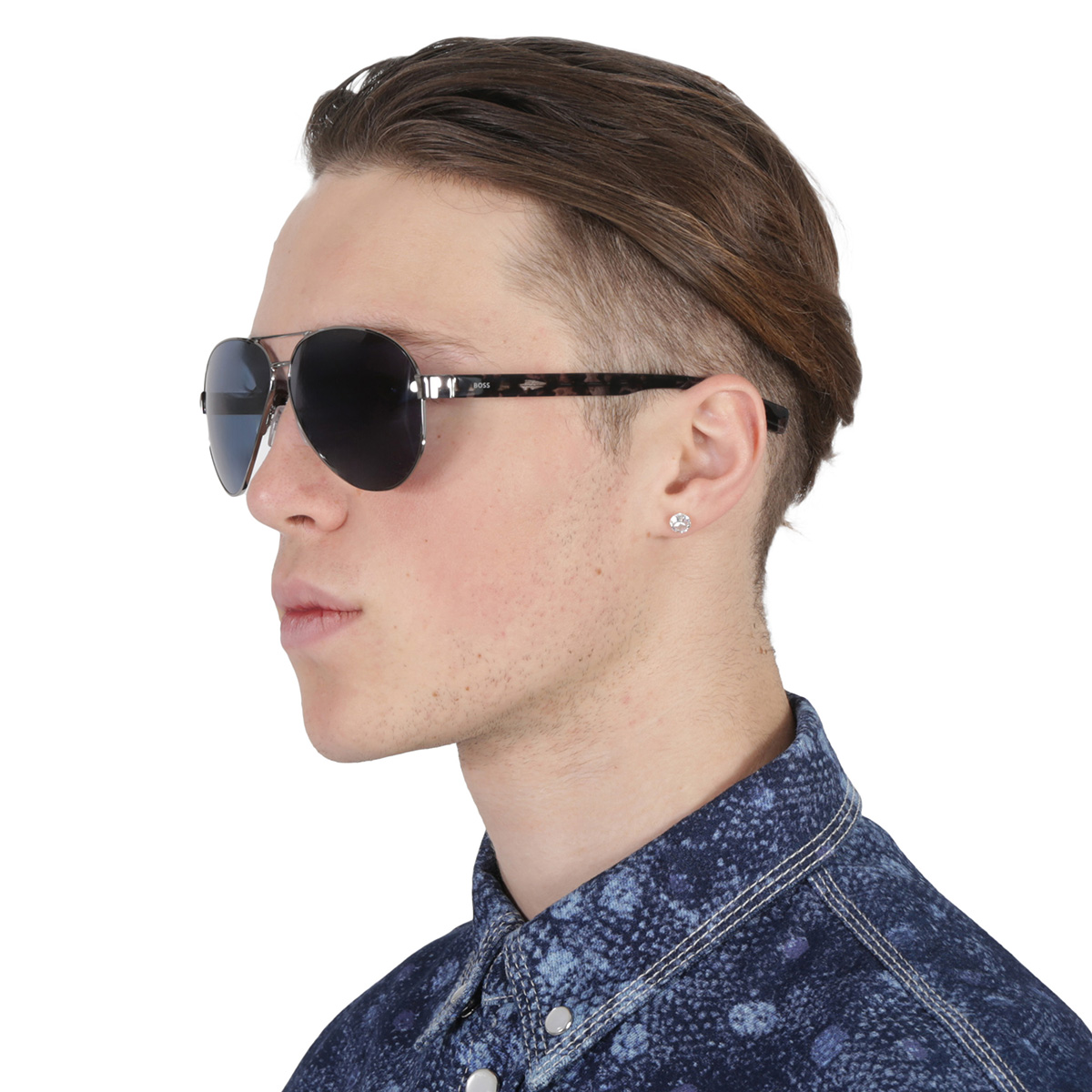 hugo boss blue pilot men's sunglasses boss 1560/o/s 06lb/ku 63 hugo boss blue pilot men's sunglasses boss 1560/o/s 06lb/ku 63