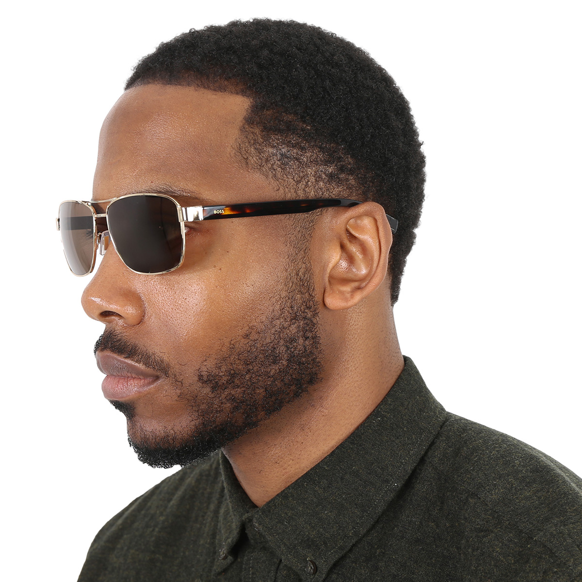 hugo boss brown pilot men's sunglasses boss 1559/o/s 0fg4/70 60 hugo boss brown pilot men's sunglasses boss 1559/o/s 0fg4/70 60