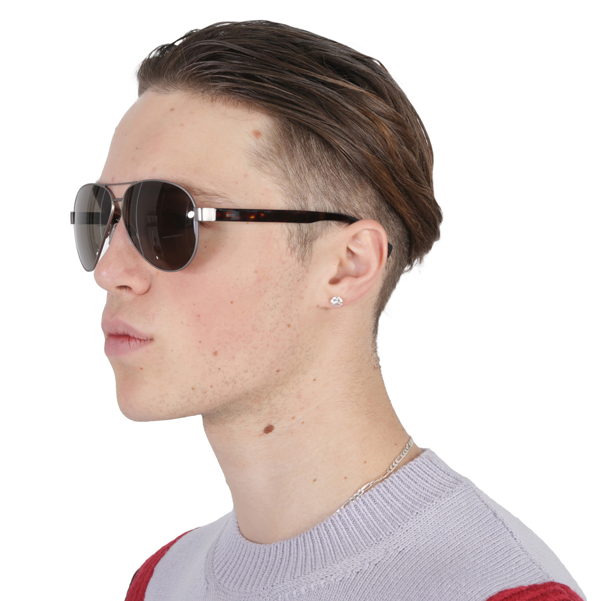 hugo boss brown pilot men's sunglasses boss 1560/o/s 0r81/70 63 hugo boss brown pilot men's sunglasses boss 1560/o/s 0r81/70 63