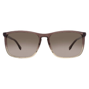 hugo boss brown shaded square men's sunglasses boss 0665/s/it 0nux/ha 57