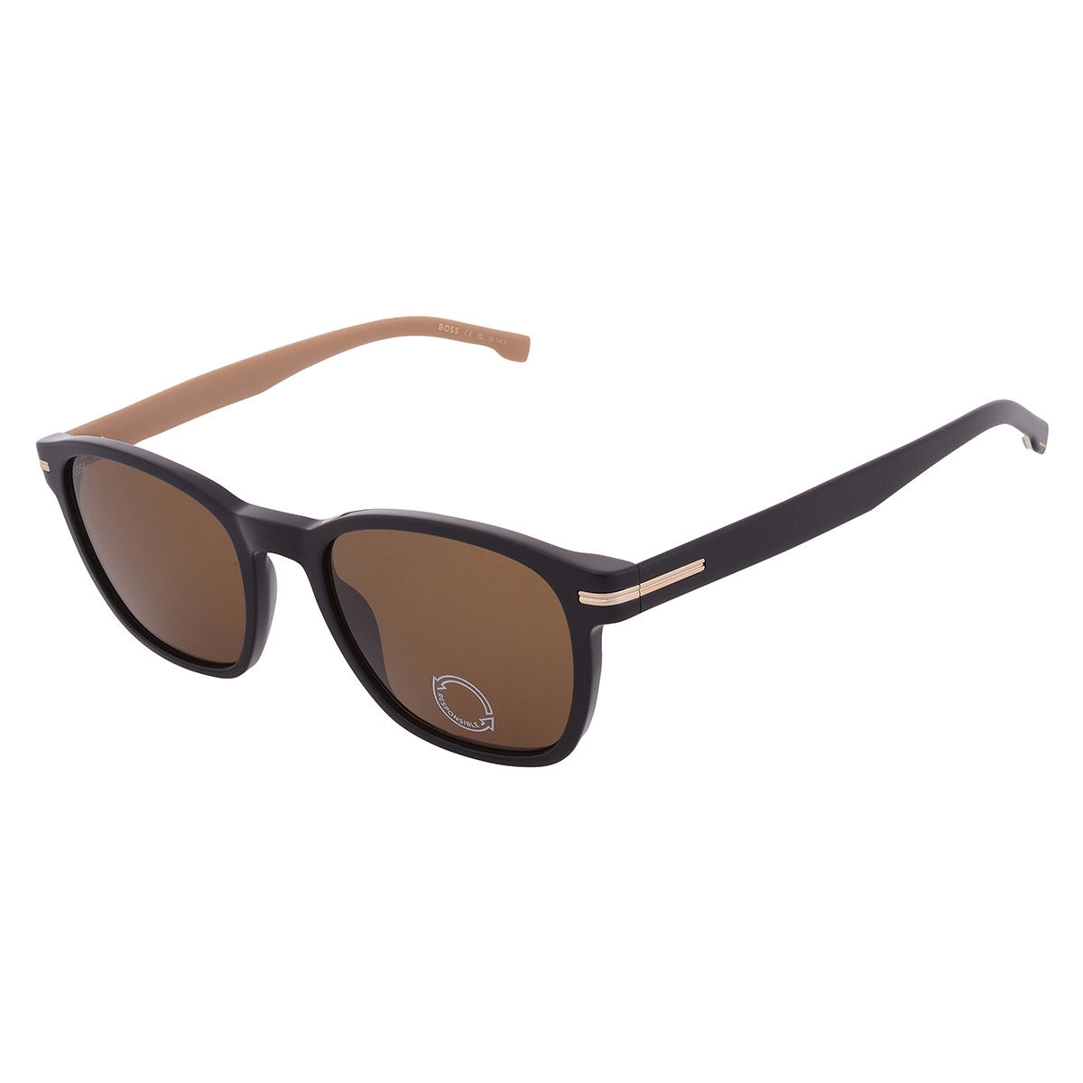 hugo boss brown square men's sunglasses boss 1505/s 807 52 hugo boss brown square men's sunglasses boss 1505/s 807 52