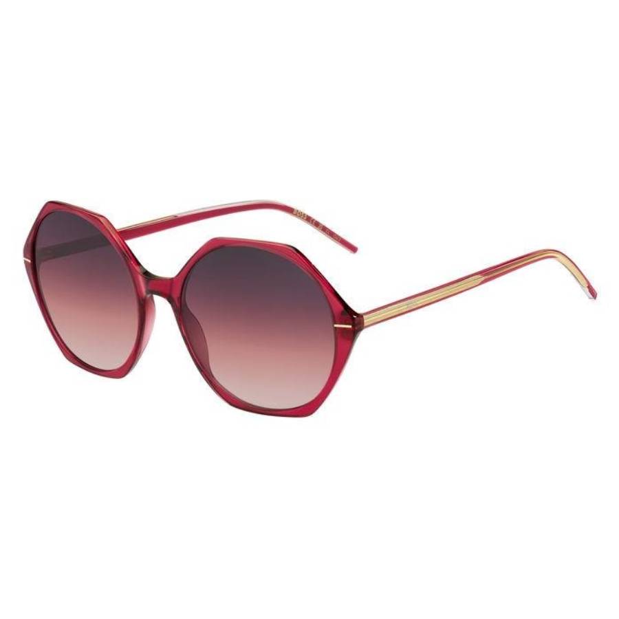hugo boss burgundy pink geometric ladies sunglasses boss 1585/s 8cq/uq hugo boss burgundy pink geometric ladies sunglasses boss 1585/s 8cq/uq