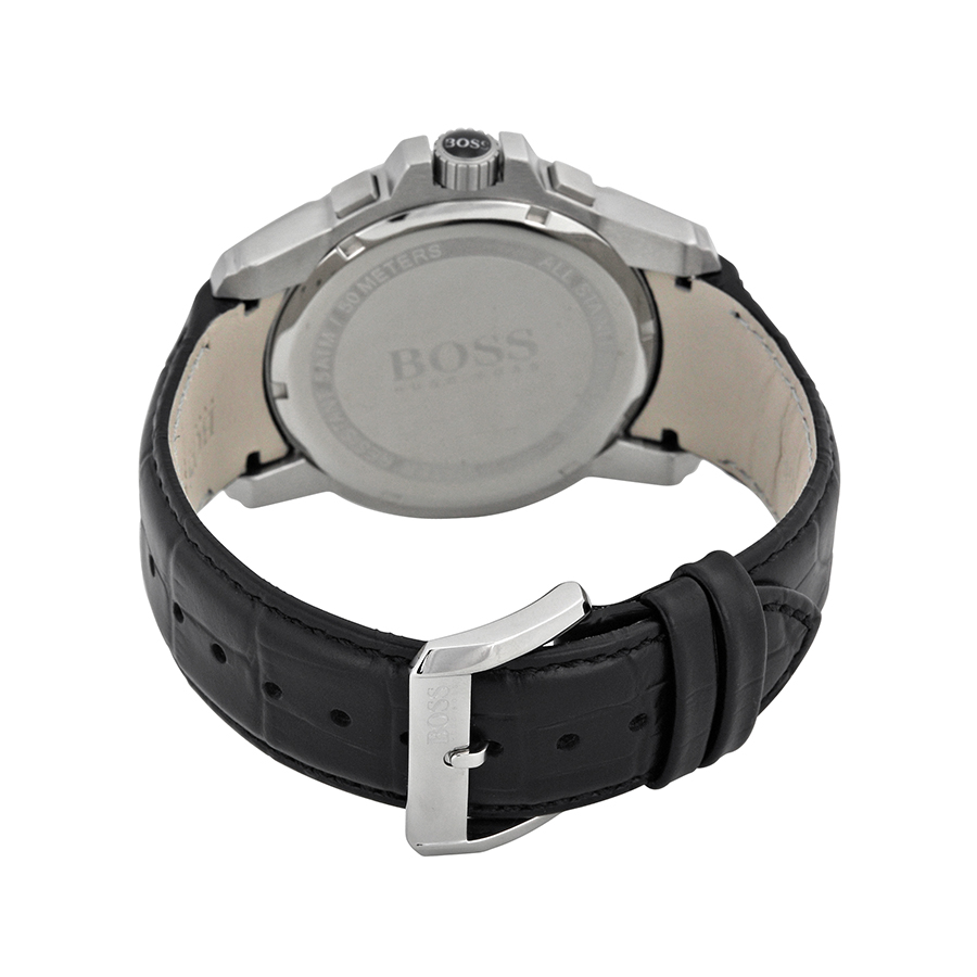 hugo boss chronograph silver dial black leather men's watch 1512927 hugo boss chronograph silver dial black leather men's watch 1512927