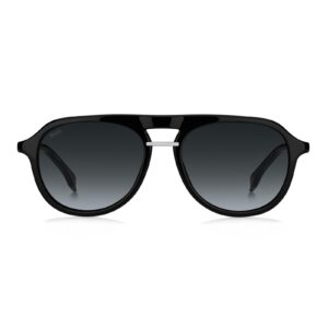 hugo boss dark grey shaded pilot men's sunglasses boss 1435/s 0807/9o 54