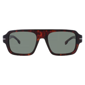 hugo boss green square men's sunglasses boss 1595/s 0086/o7 53