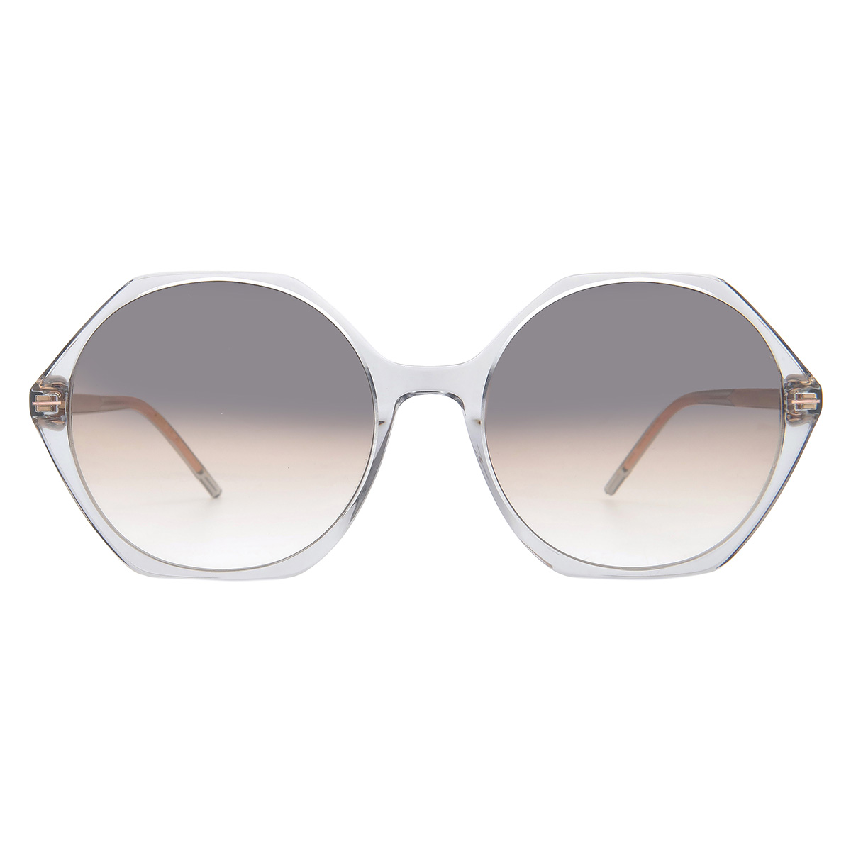 hugo boss grey brown hexagonal ladies sunglasses boss 1585/s 0kb7/pr 56 hugo boss grey brown hexagonal ladies sunglasses boss 1585/s 0kb7/pr 56