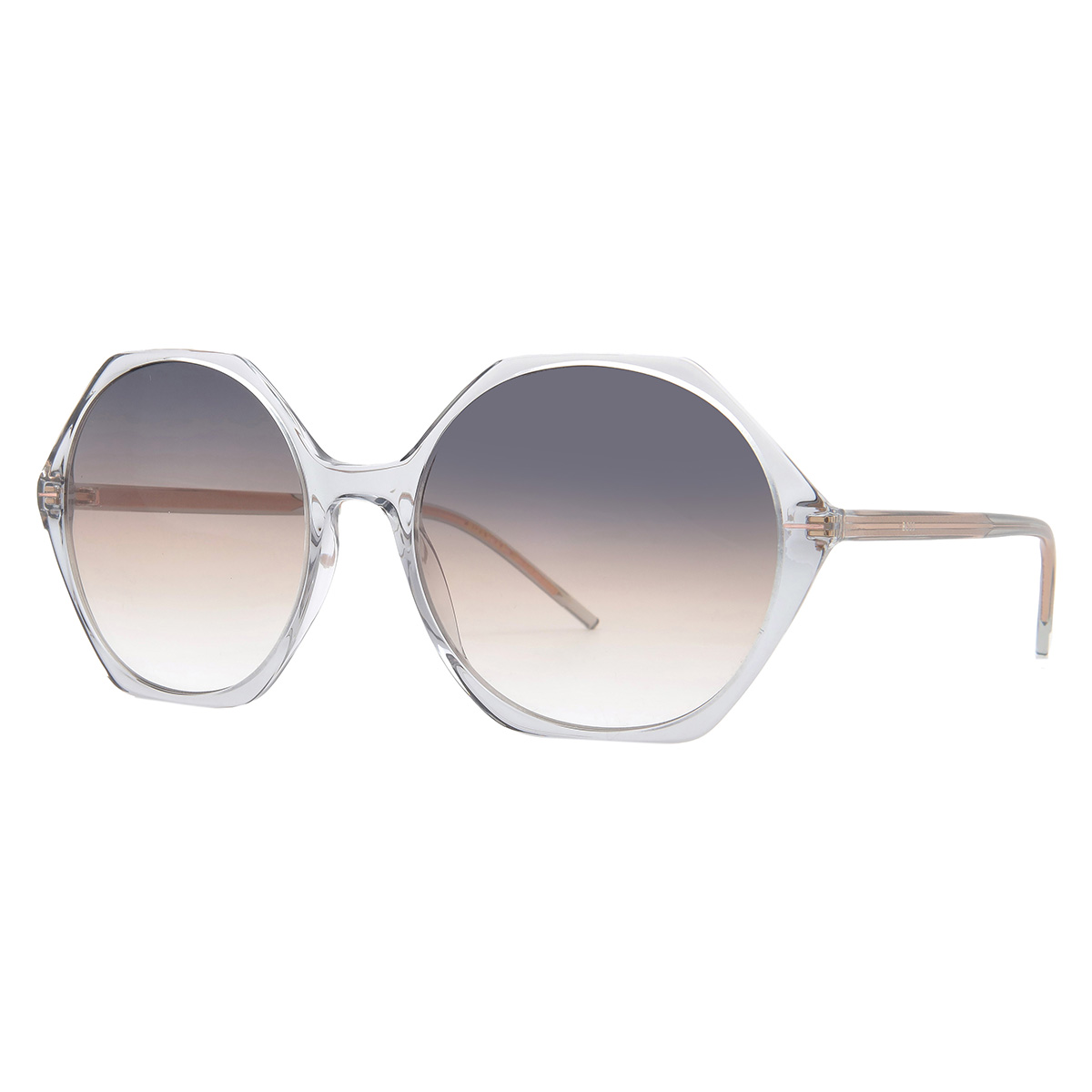 hugo boss grey brown hexagonal ladies sunglasses boss 1585/s 0kb7/pr 56 hugo boss grey brown hexagonal ladies sunglasses boss 1585/s 0kb7/pr 56