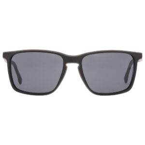 hugo boss grey rectangular men's sunglasses boss 1556/o/s 0o6w/ir 57