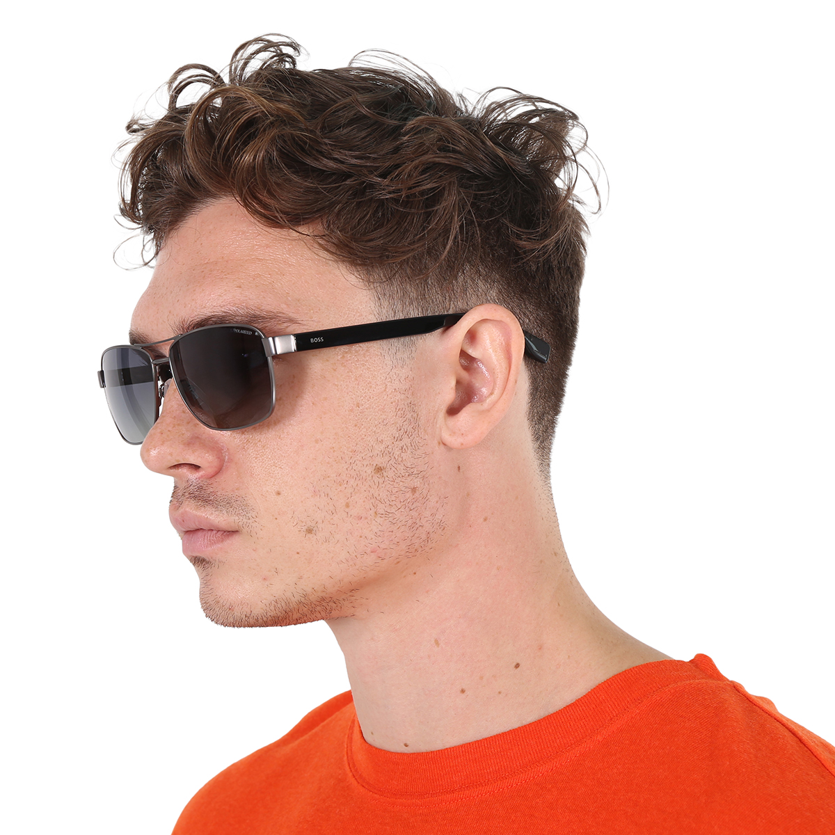 hugo boss grey rectangular men's sunglasses boss 1559/o/s 0r80/wj 60 hugo boss grey rectangular men's sunglasses boss 1559/o/s 0r80/wj 60