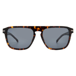 hugo boss grey square men's sunglasses boss 1599/s 0086/ir 56