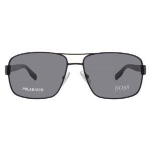 hugo boss polarized grey rectangular men's sunglasses boss 0521/s 0003/ah 64