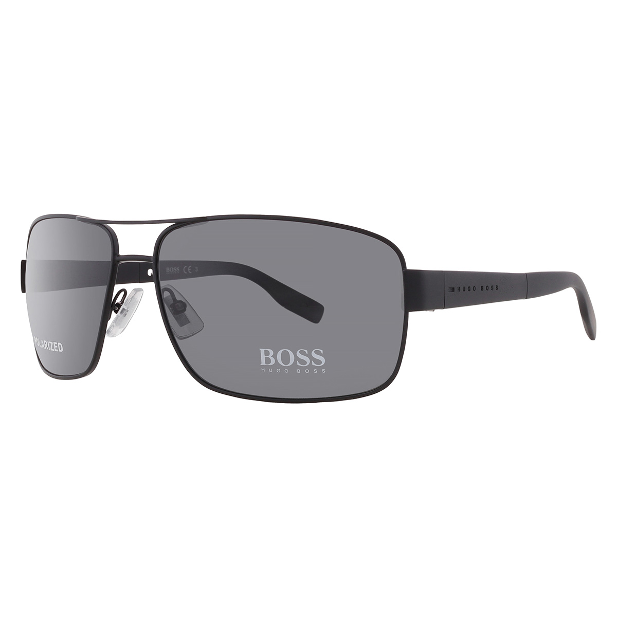 hugo boss polarized grey rectangular men's sunglasses boss 0521/s 0003/ah 64 hugo boss polarized grey rectangular men's sunglasses boss 0521/s 0003/ah 64